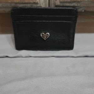 BRIGHTON B Wishes Black Leather Card Case